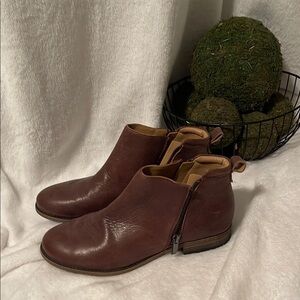 Franco Sarto Brown Leather Ankle Boots